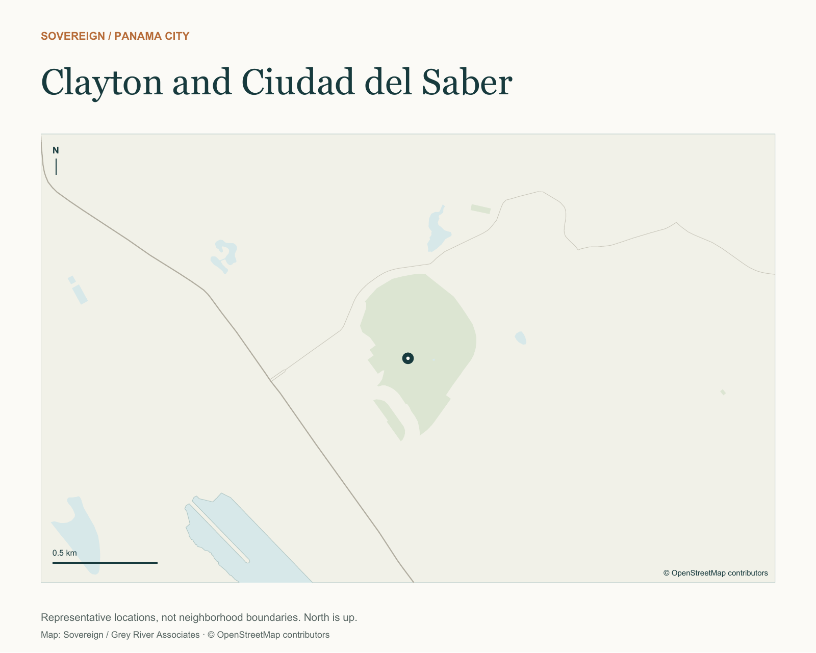 Clayton and Ciudad del Saber — location map