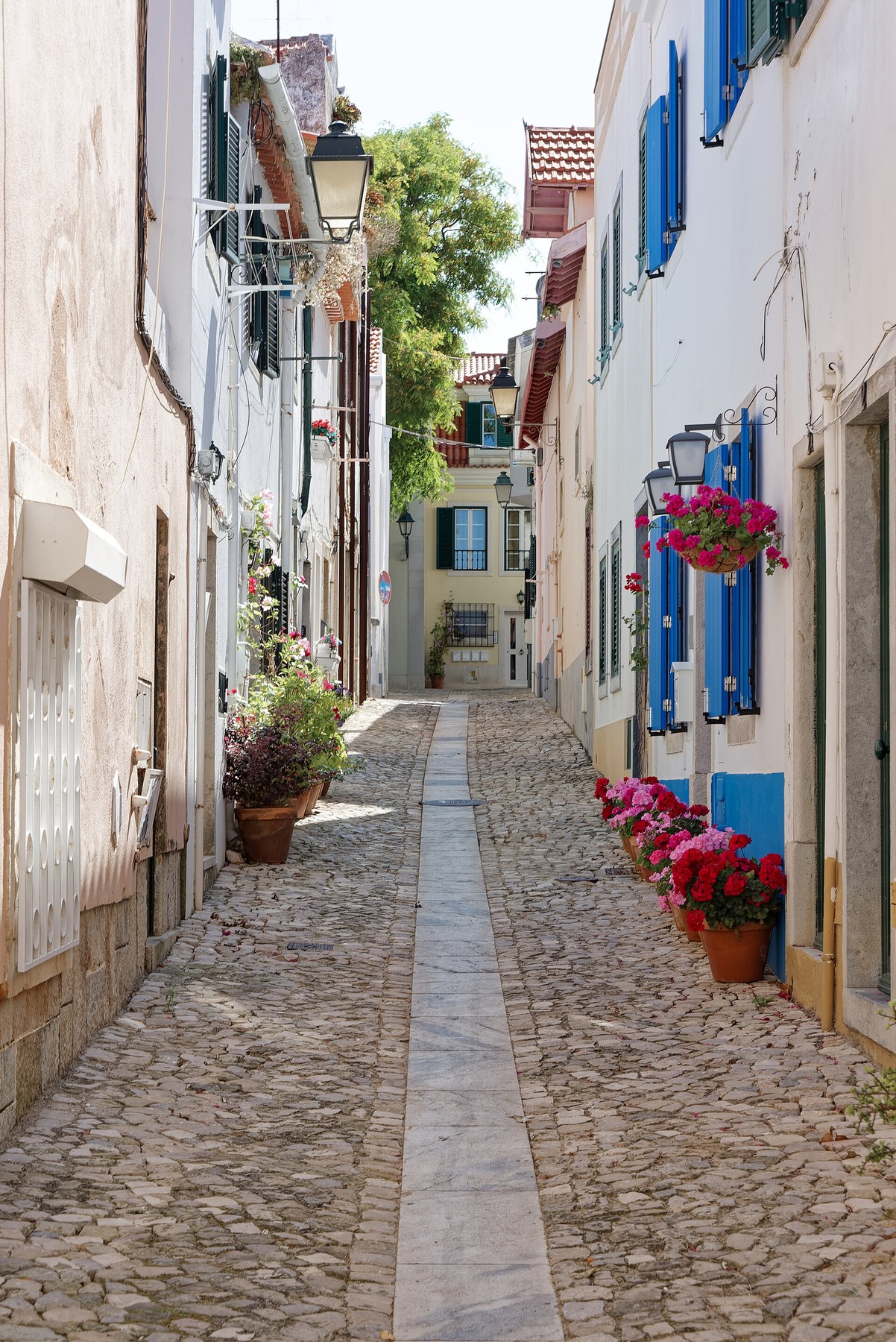 Rua dos Navegantes in central Cascais, June 2025.